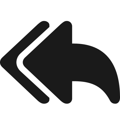 Arrowshape turn up left 2 fill icon, filled style, from Framework7 Icons