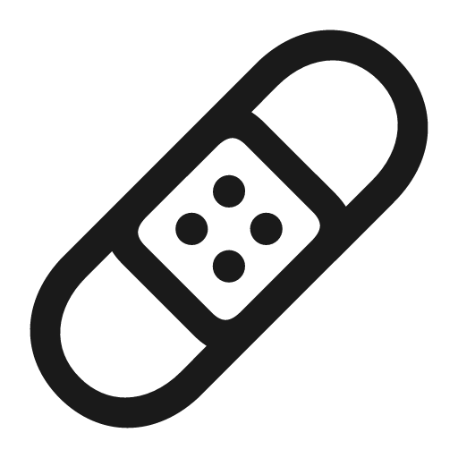Bandage icon, solid style, from Framework7 Icons