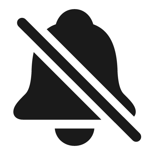 Bell slash fill icon, filled style, from Framework7 Icons