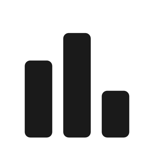 Chart bar alt fill icon, filled style, from Framework7 Icons