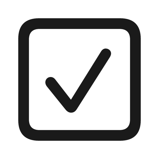 Checkmark square icon, solid style, from Framework7 Icons