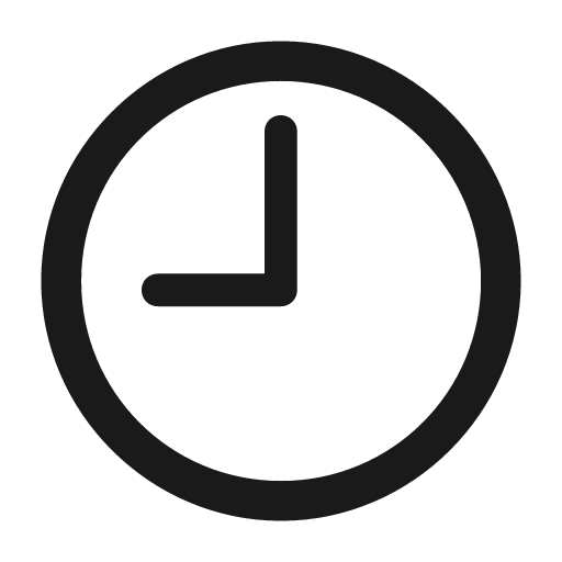 Clock icon, solid style, from Framework7 Icons