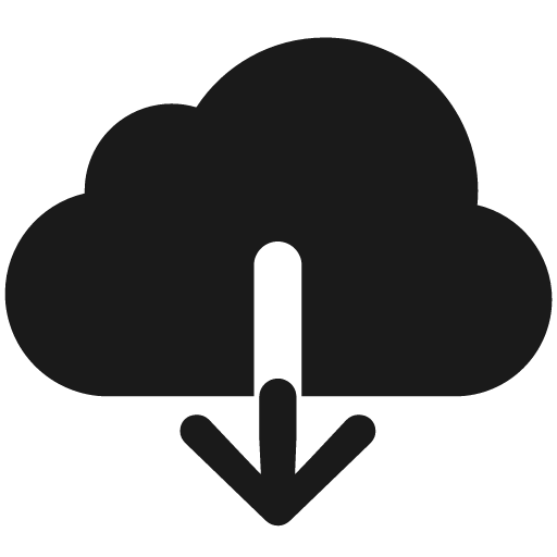 Cloud download fill icon, filled style, from Framework7 Icons