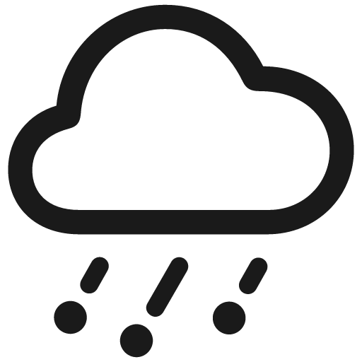 Cloud hail icon, solid style, from Framework7 Icons