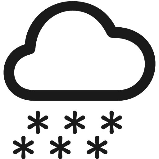 Cloud snow icon, solid style, from Framework7 Icons