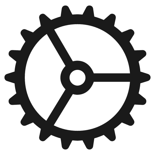 Gear icon, solid style, from Framework7 Icons