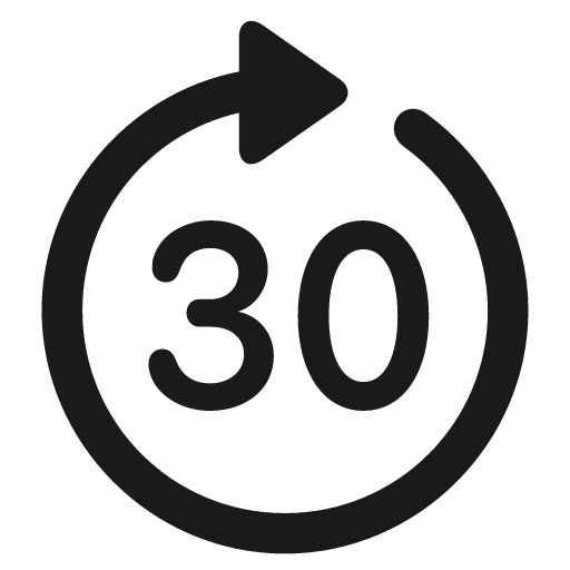 Goforward 30 icon, solid style, from Framework7 Icons