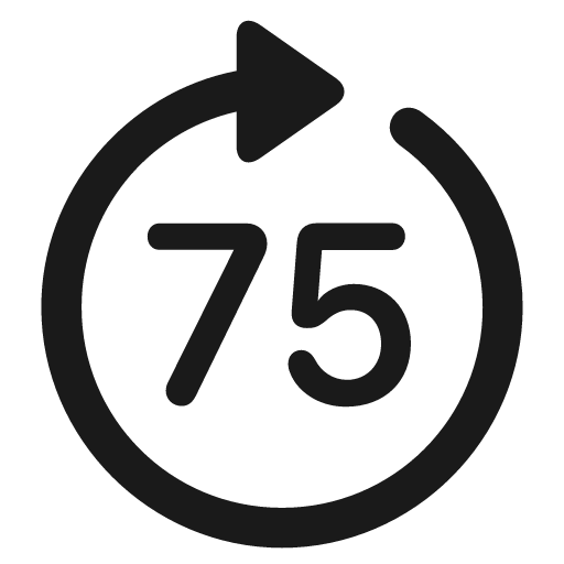Goforward 75 icon, solid style, from Framework7 Icons