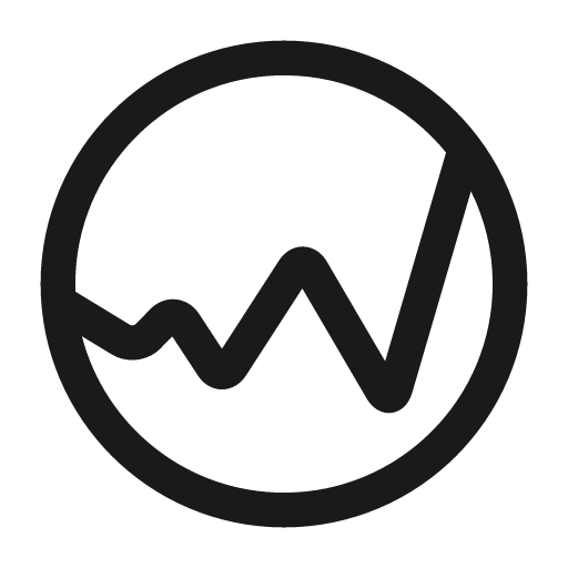 Graph circle icon, solid style, from Framework7 Icons