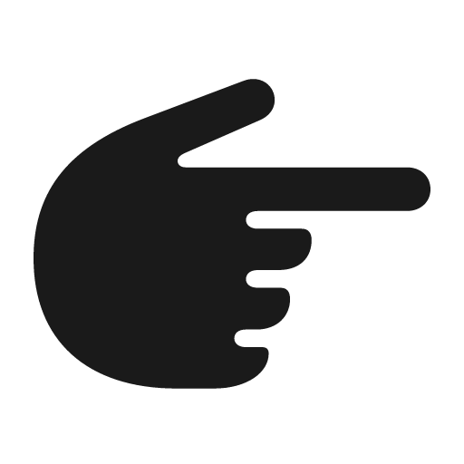 Hand point right fill icon, filled style, from Framework7 Icons