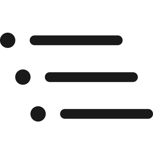 List bullet indent icon, solid style, from Framework7 Icons