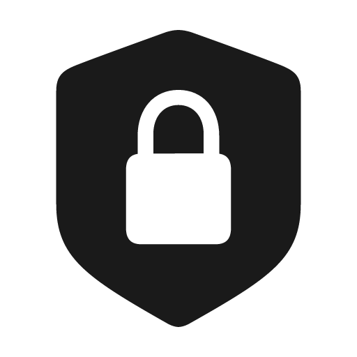 Lock shield fill icon, filled style, from Framework7 Icons