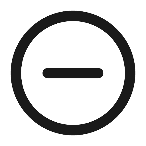 Minus circle icon, solid style, from Framework7 Icons