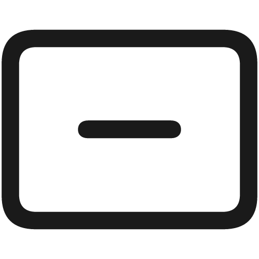 Minus rectangle icon, solid style, from Framework7 Icons
