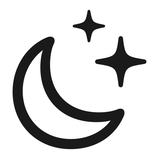 Moon stars icon, solid style, from Framework7 Icons