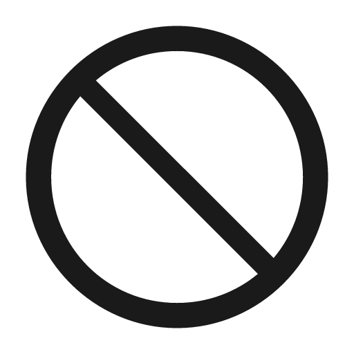 Nosign icon, solid style, from Framework7 Icons