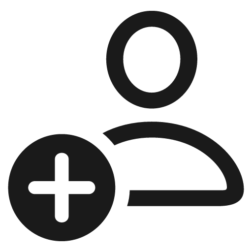 Person badge plus icon, solid style, from Framework7 Icons