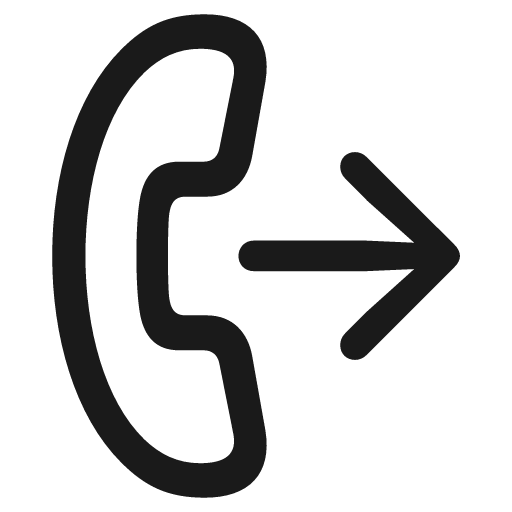 Phone arrow right icon, solid style, from Framework7 Icons