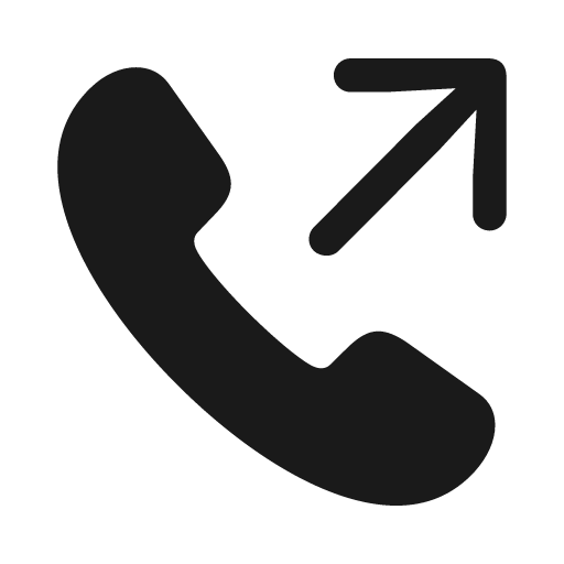 Phone fill arrow up right icon, solid style, from Framework7 Icons