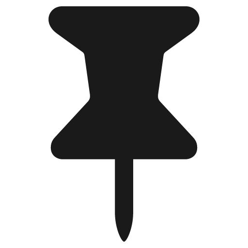 Pin fill icon, filled style, from Framework7 Icons