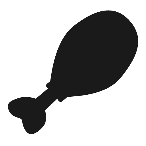 Poultry leg icon, solid style, from Framework7 Icons