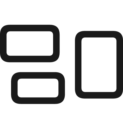 Rectangle 3 offgrid icon, solid style, from Framework7 Icons