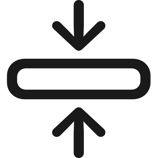 Rectangle compress vertical icon, solid style, from Framework7 Icons
