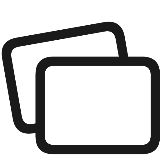 Rectangle on rectangle angled icon, solid style, from Framework7 Icons
