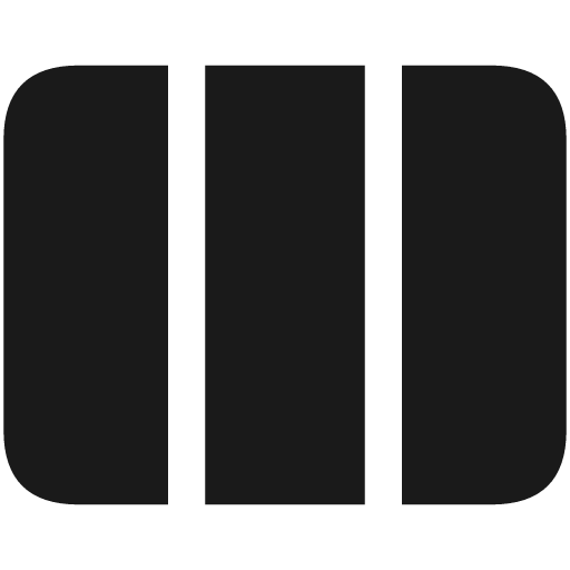 Rectangle split 3x1 fill icon, filled style, from Framework7 Icons