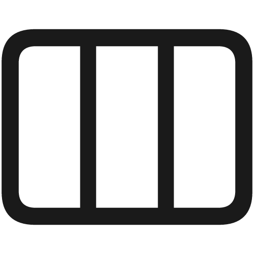 Rectangle split 3x1 icon, solid style, from Framework7 Icons