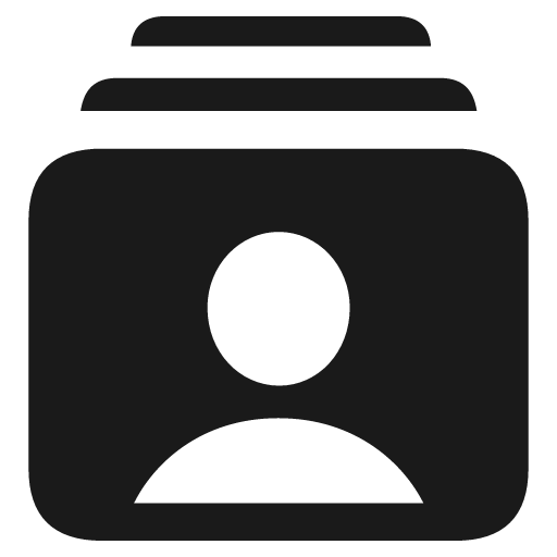 Rectangle stack person crop fill icon, filled style, from Framework7 Icons