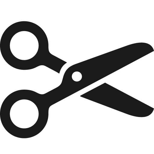 Scissors icon, solid style, from Framework7 Icons