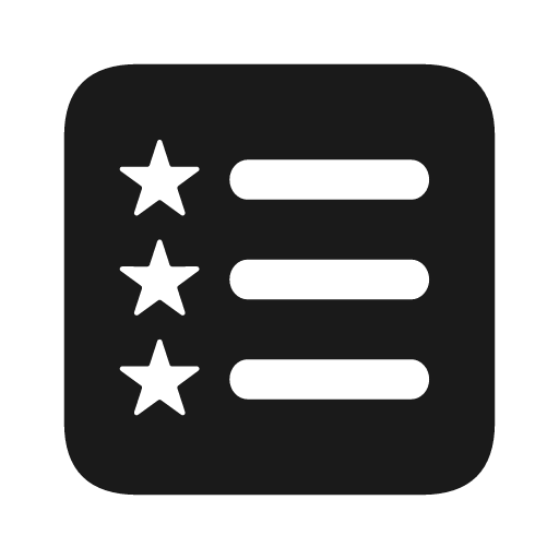 Square favorites fill icon, filled style, from Framework7 Icons