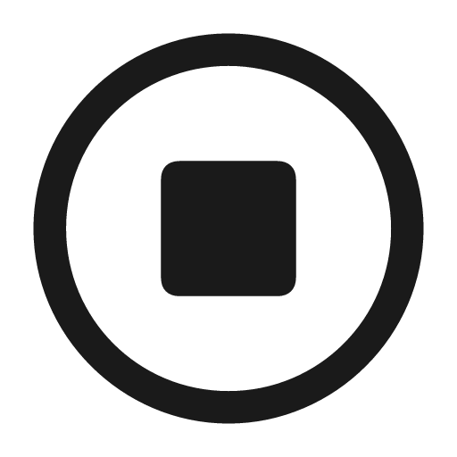 Stop circle icon, solid style, from Framework7 Icons