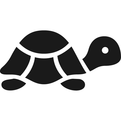 Tortoise fill icon, filled style, from Framework7 Icons