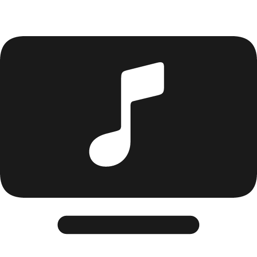 Tv music note fill icon, filled style, from Framework7 Icons