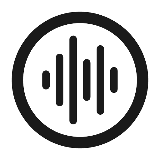 Waveform circle icon, solid style, from Framework7 Icons