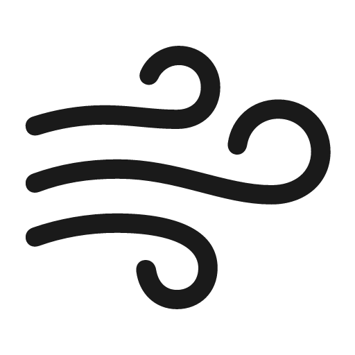 Wind icon, solid style, from Framework7 Icons