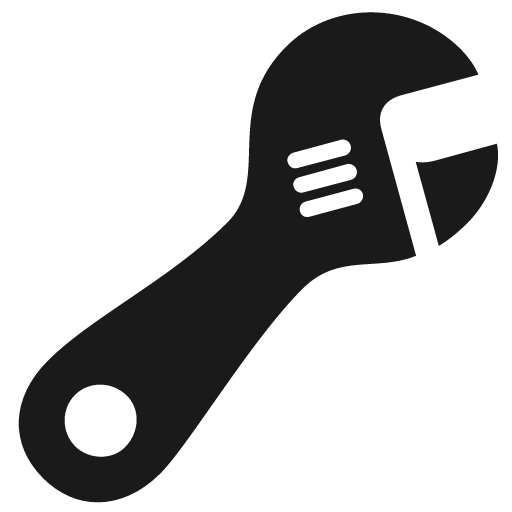 Wrench fill icon, filled style, from Framework7 Icons