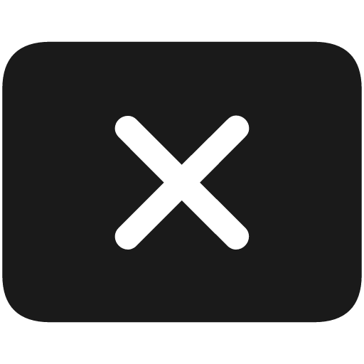 Xmark rectangle fill icon, filled style, from Framework7 Icons