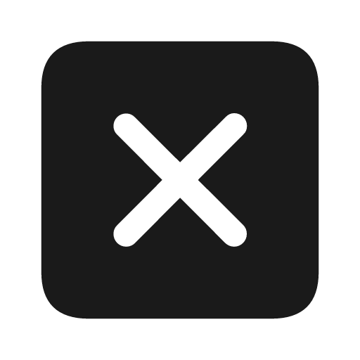 Xmark square fill icon, filled style, from Framework7 Icons