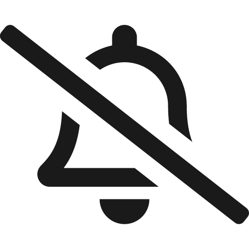 Bell slash icon, solid style, from Font Awesome 5 Regular