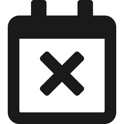 Calendar times icon, solid style, from Font Awesome 5 Regular