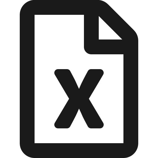 File excel icon, solid style, from Font Awesome 5 Regular