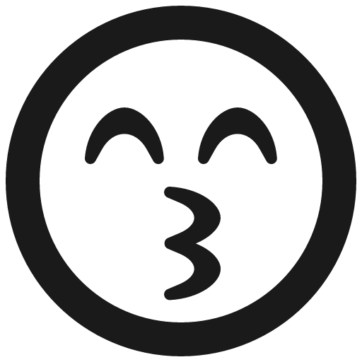 Kiss beam icon, solid style, from Font Awesome 5 Regular
