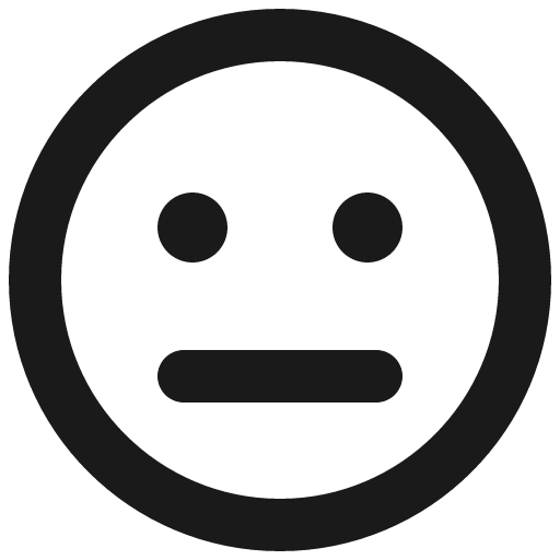 Meh icon, solid style, from Font Awesome 5 Regular