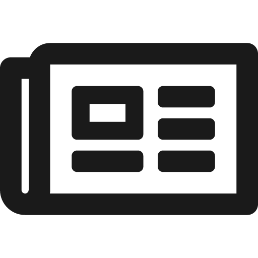 Newspaper icon, solid style, from Font Awesome 5 Regular