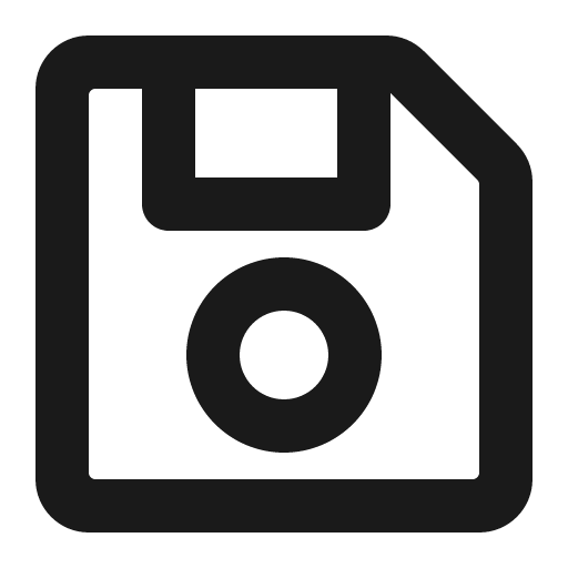 Save icon, solid style, from Font Awesome 5 Regular