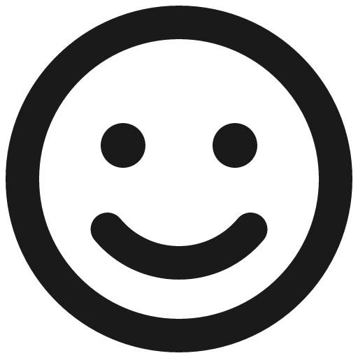 Smile icon, solid style, from Font Awesome 5 Regular