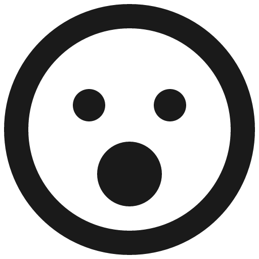 Surprise icon, solid style, from Font Awesome 5 Regular